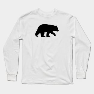 Black Bear Silhouette Long Sleeve T-Shirt